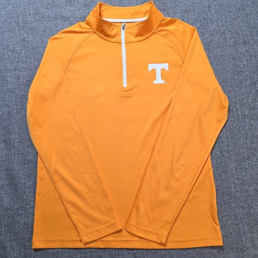 Tennessee Polo Shirt Mens Size Youh L 16/18 Orange Short Sleeve Colosseum